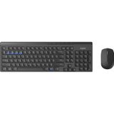 Rapoo - 8100M - Draadloze Desktop Set - Toetsenbord Zwart - Ergonomisch