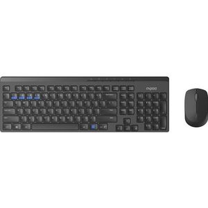 Rapoo - 8100M - Draadloze Desktop Set - Toetsenbord Zwart - Ergonomisch