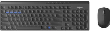 Rapoo - 8100M - Draadloze Desktop Set - Toetsenbord Zwart - Ergonomisch
