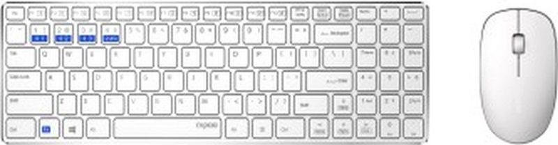 Rapoo - 9300M - Toetsenbord - Wit - Aluminium - Bluetooth 4.0