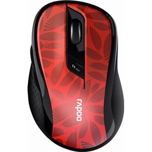 Rapoo Optische muis, draadloos, multi-modus, 2,4 GHz/BT 3.0/BT 4,0 inch M500 (Bluetooth, computermuis, design, met toetsen en scrollwiel) rood