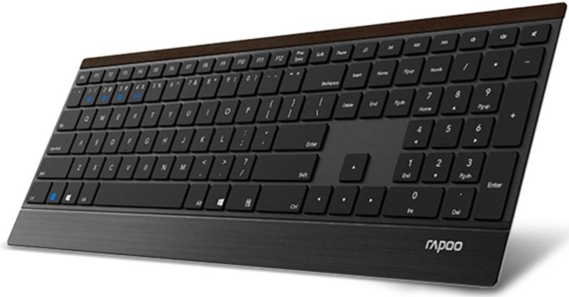 Rapoo E9500M toetsenbord RF-draadloos + Bluetooth Zwart