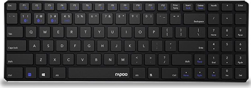 Rapoo - E9100M - Toetsenbord - Draadloos - USB - Bluetooth - Zwart