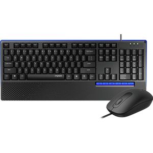 Rapoo NX2000 Wired Desktop Set - Toetsenbord Zwart