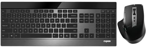 Rapoo 9900m toetsenbord Inclusief muis QWERTZ Zwart