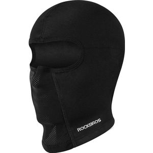 ROCKBROS Bivakmuts Motorfiets Ski Masker Bivakmuts Warm Fiets Gezichtsmasker voor Vrouwen Mannen Bivakmuts Winddicht 54-62 CM Zwart