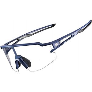 ROCKBROS Zonnebril - Fotochromatisch, Transparant Fietsbril - UV-bescherming 400 voor Mannen en Vrouwen - Blauw