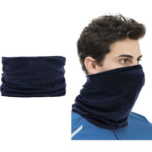 Su.B 2 Stuks Multifunctioneel Polyester Col Colsjaal - Gezichtmasker - Bandana  - Ideaal voor  Sport  Fietsen Motor  - Heren Dames - Donker Blauw