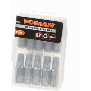 Fixman Bitset 1/4"" tx30 x 25mm blister van 10 bits