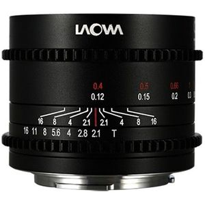 Venus Optic Laowa 10mm T2.1 Zero-D MFT Cine Lens met vaste brandpuntsafstand - MFT (Micro Vier Derde, Micro Vier Derde), Objectief, Zwart