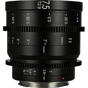 Venus Optic - 7.5 mm T2.9 Zero-D S35 Cine Lens - Zwart - E-Mount (Sony E)