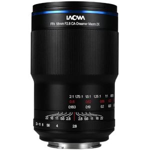 Venus Optic Laowa 58mm f/2.8X Ultra Macro APO met vaste brandpuntsafstand - L-Mount (L-Mount, Volledig formaat), Objectief, Zwart