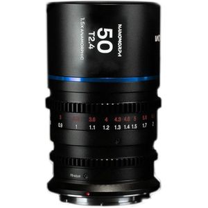 Laowa 50mm T2.4 1.5X S35 Nanomorph Cine Blue Canon RF-mount objectief