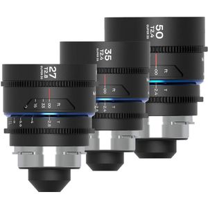 Venus Optic Nano S35 Prime Kit met vaste brandpuntsafstand (blauw) - Arri PL (Arri PL), Objectief, Zwart