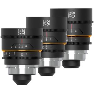 Venus Optic Nano S35 Prime Kit met vaste brandpuntsafstand (Amber) - Arri PL (Arri PL), Objectief, Zwart