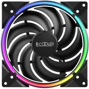 Pccooler Corona Max 140mm RGB 1 (140 mm, 1 x), PC ventilator, Zwart