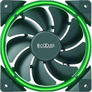 Pccooler CORONA met groene verlichting (120 mm, 1 x), PC ventilator, Groen