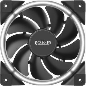 Pccooler CORONA met witte verlichting (120 mm, 1 x), PC ventilator, Zwart, Wit