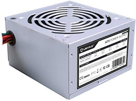 UNYKAch ATX 500W power supply unit 20+4 pin ATX Zilver