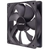 UNYKAch Computerventilator 120 mm, 51800, zwart, basic, 1200 rpm, 4-polig, 7 vleugels, stil