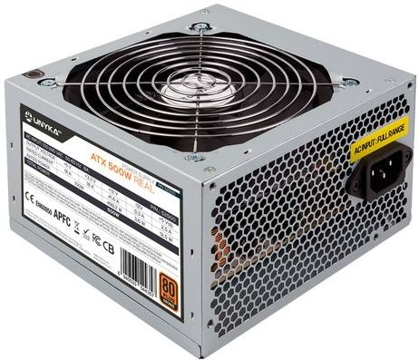Unykach 52500 - Voeding ATX - 500W - 80 Plus Bronze