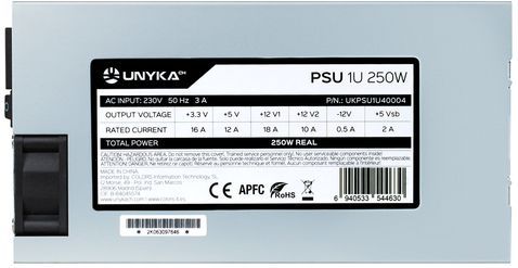 Unykach - FLEX 1U - Voeding - 250W - Professioneel