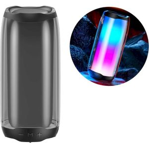 WK Design draagbare draadloze Bluetooth 5.0 luidspreker RGB 2000mAh zwart (D31 zwart) (8 h, Werkt op batterijen), Bluetooth luidspreker, Zwart