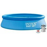 Easy Set opblaaszwembad met filterpomp blauw 305 cm