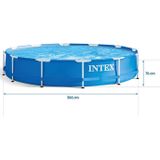 Intex Zwembad Metal Frame Pool set - 366cm X 76cm - Inclusief Filterpomp en Cartridgefilter