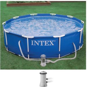 Intex Metal Frame Pool Set - Opzetzwembad - Ø 305 cm x 76 cm met filterpomp