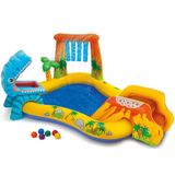Intex - 57444 Dinosaur Play Center Pool mit Rutsche 249x191x109cm