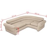 Intex - Opblaasbare Hoekbank - Grijs - 257x203x76 cm - Inclusief Reparatiepatch