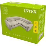 Intex - Opblaasbare Hoekbank - Grijs - 257x203x76 cm - Inclusief Reparatiepatch