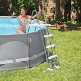 Intex Deluxe Pool Ladder - met verschuifbare treden - 91 cm/107 cm wandhoogte