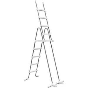 Intex - Zwembadladder - Grijs - Roestbestendig Stalen Frame - 5 Treden