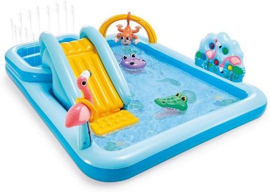 Intex - Play Center Jungle Adventure Planschbecken Pool Wasserrutsche aufblasbar
