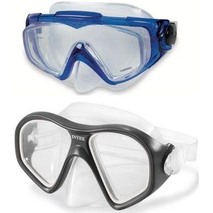 Intex 55977 reef rider duikbril, leeftijd 14+. verkrijgbaar in blauw of zwart. multi Kunststof Intex Zwembrillen