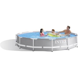 Intex opzetzwembad - Ø305x76 cm - grijs - incl reparatiekit