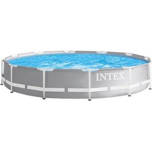 Intex Opzetzwembad - 366 cm - 76 cm - PVC - Grijs