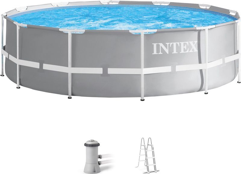 Intex - Aufstellpool Frame Pool Set Prism Rondo ø 366 x 99 cm mit Zubehör