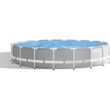 Intex - Frame Swimming Pool Set 'Prism Rondo vi' grau ø 549 x 122 cm Inkl. Kartuschenfilteranlage