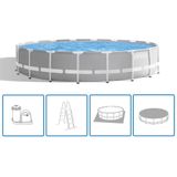Intex - Frame Swimming Pool Set 'Prism Rondo vi' grau ø 549 x 122 cm Inkl. Kartuschenfilteranlage