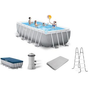 Intex Prism Frame™ Rectangular Premium Pool Set - Opzetzwembad - 488 x 244 x 107 cm