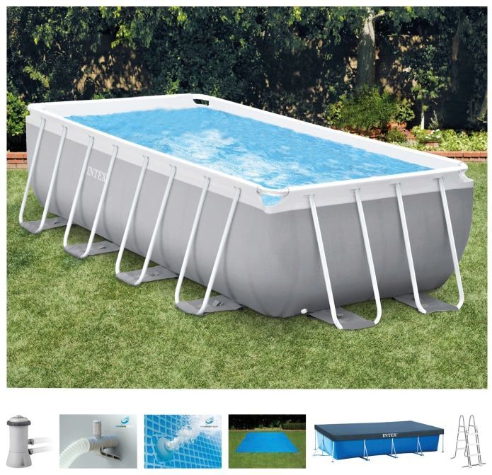 Intex - Prism Frame Swimmingpool-Set Rechteckig 488x244x107 cm 26792GN