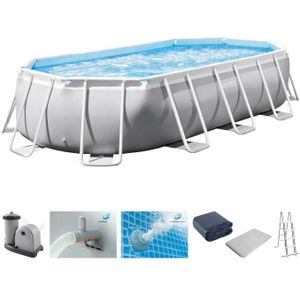 Intex Prism Frame™ Oval Premium Pool Set - Opzetzwembad - 503 x 274 x 122 cm met filterpomp