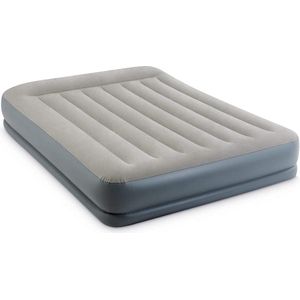 Intex 64118NP Pillow Rest Mid-Rise Luchtbed 152x203x30 cm Grijs/Blauw
