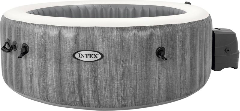 Intex - 28440 Whirlpool Pure spa Bubble Massage GreyWood 196x71 cm aufblasbar