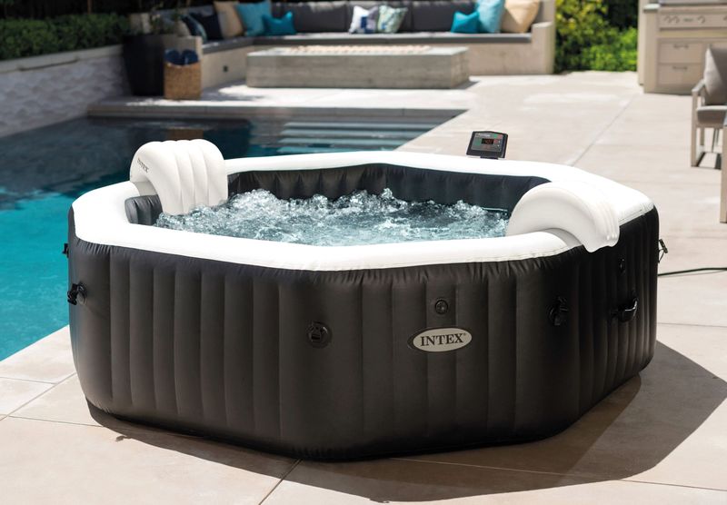 Intex - 28462 Whirlpool Pure spa Bubble Jet Massage 218x71cm aufblasbar 6 Personen