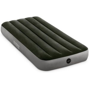 Intex donsluchtbed, 1-persoons + pomp met geïntegreerd voetstuk
