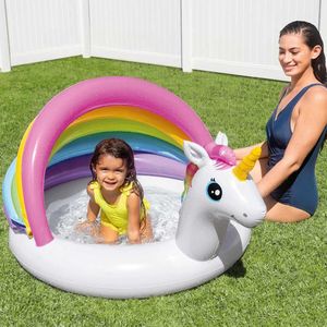 Intex - Baby Zwembad - Unicorn - 127x69 cm - Opblaasbaar